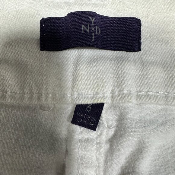NYDJ Not Your Daughters Jeans Womens 6 White Denim Cotton Stretch Crop Button - Picture 6 of 10